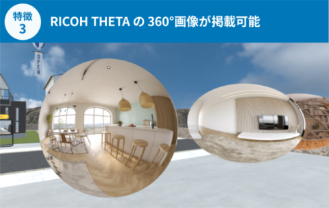 3. RICOH THETAの360°画像が掲載可能