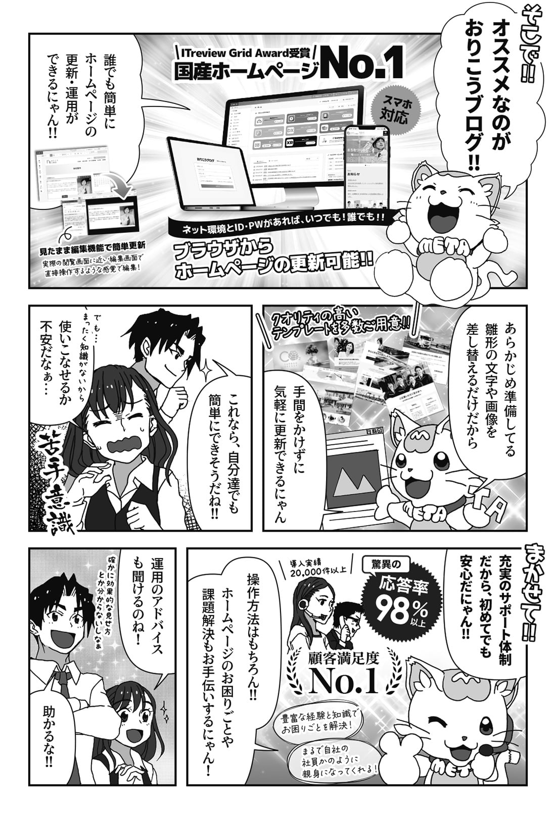 メタにゃんが解説! おりこうブログの特長①